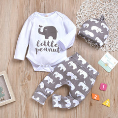 Haut, pantalon et chapeau imprimé éléphant