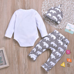Haut, pantalon et chapeau imprimé éléphant