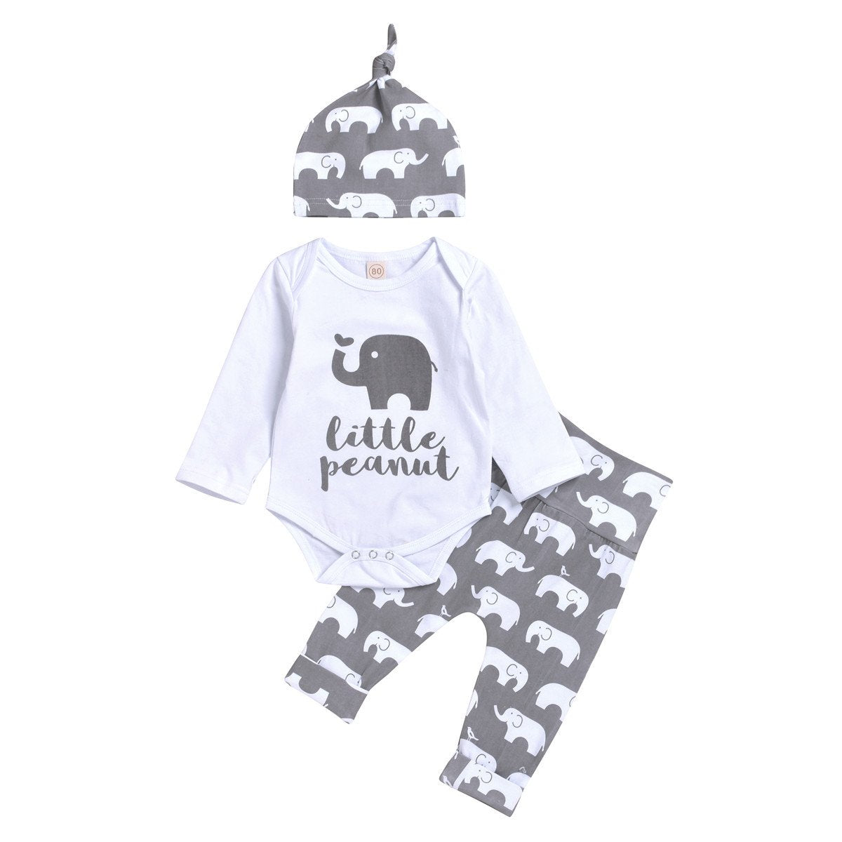 Haut, pantalon et chapeau imprimé éléphant
