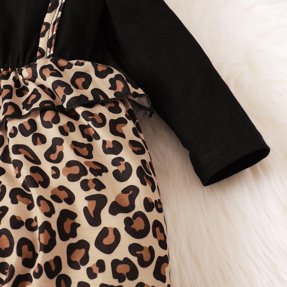 2PCS Pretty Leopard Printed Baby Jumpsuit