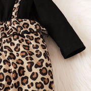2PCS Pretty Leopard Printed Baby Jumpsuit