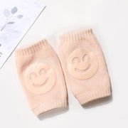 Baby Boy Girl Accessories Non Slip Crawling Smile Face Printed Knee Pads Protector Safety Kneepad