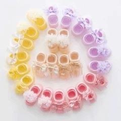 Lot de 3 jolies chaussettes nœud fleur 3D pour bébé fille