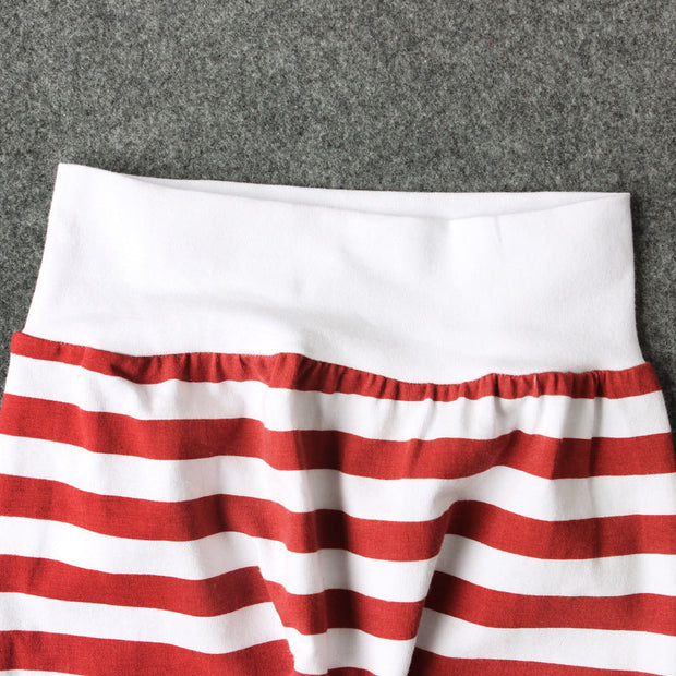 3PCS Best Gift Ever Letter Christmas Stripe Printed Baby Set