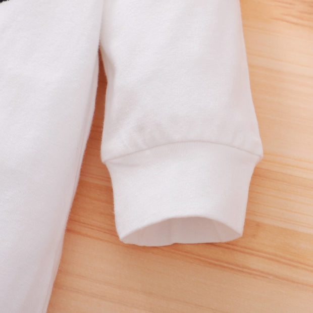 2PCS "The prince Has Arrived" Letters Printed Baby Jumpsuit