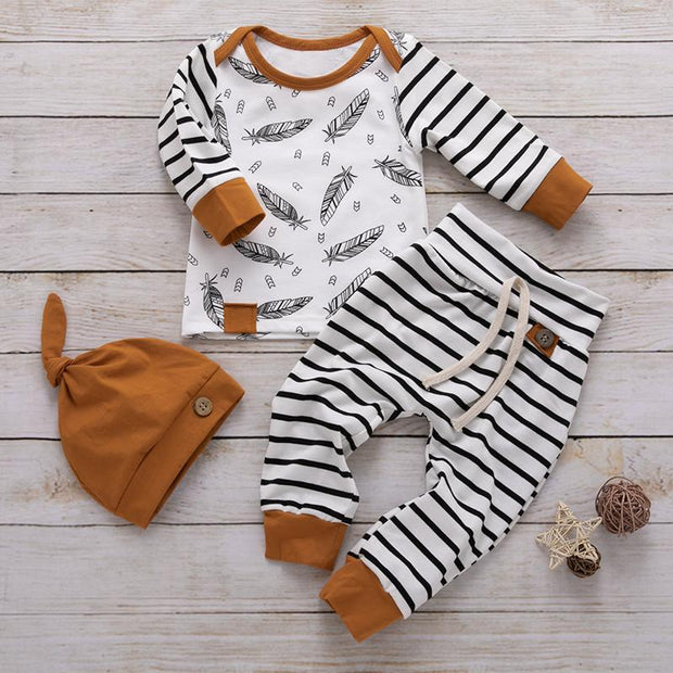Baby Boy  Girl Striped Pants Clothes Outfits Set