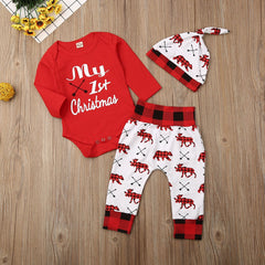 Ensemble bébé imprimé 3 pièces My 1st Christmas Bear