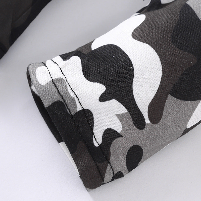 2PCS Cool Camouflage Printed Baby Boy Set