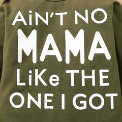 3 peças não há mamãe como aquela que recebi com letras camufladas conjunto para bebê