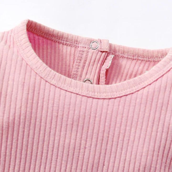 Conjunto de bebê de manga comprida com estampa floral adorável 3 peças