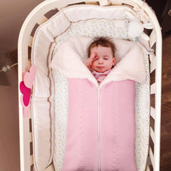 Cobertor envoltório fofo em malha para bebê recém-nascido saco de dormir