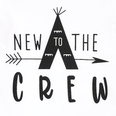 Conjunto de 3 peças "New To The Crew" com estampa de letras para bebês