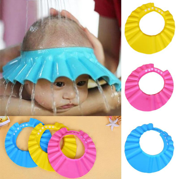 1PC Baby Shampoo Shower Cap Adjustable Bathing Bath Protect Cap