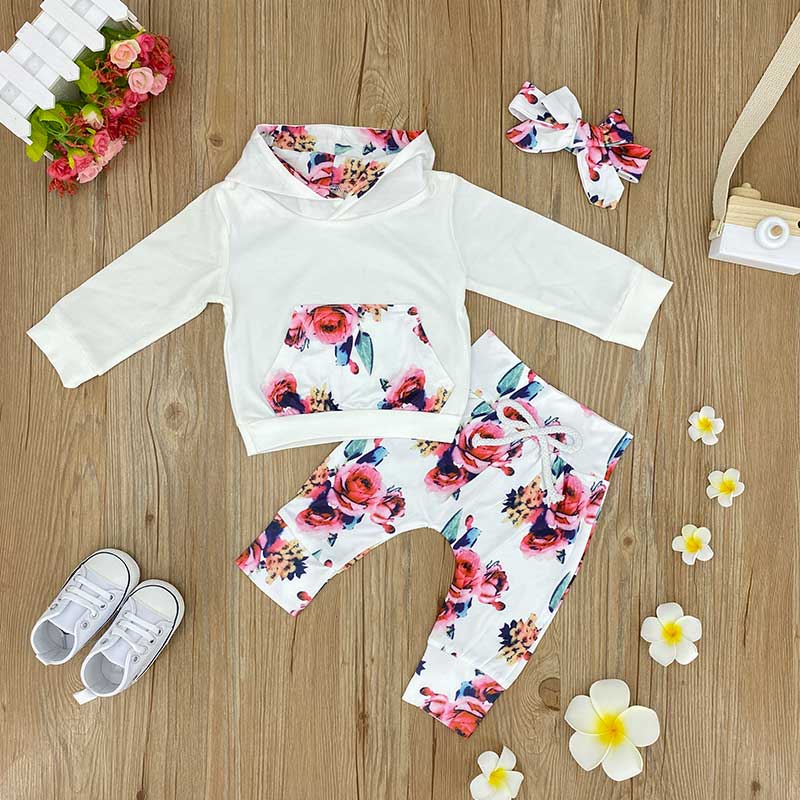 Floral Print Hoodie Set