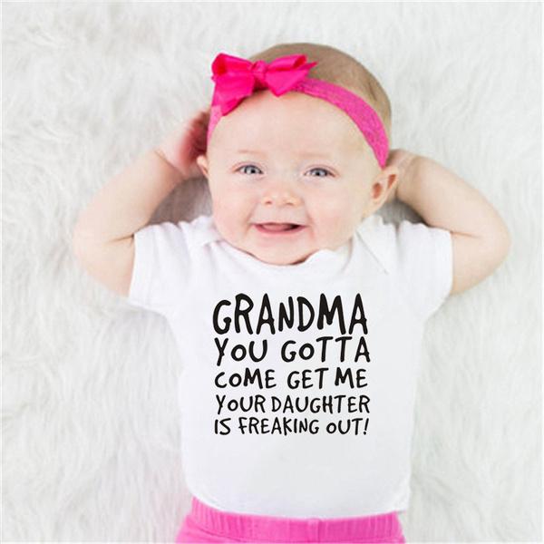 Grandma You Gotta Come Get Me Letter Printed Baby Romper – ihohoho