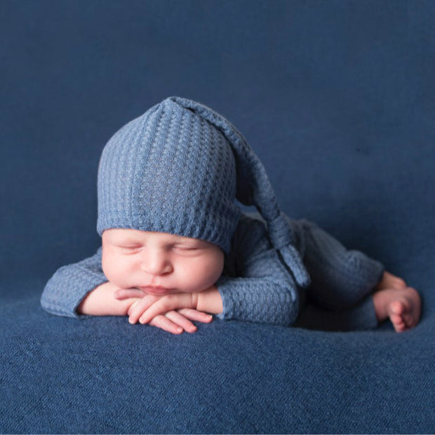 2PCS Solid Color Newborn Baby Jumpsuit For Photo