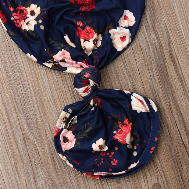 2PCS Lovely Floral Printed NewBorn Baby Sleeping Bag