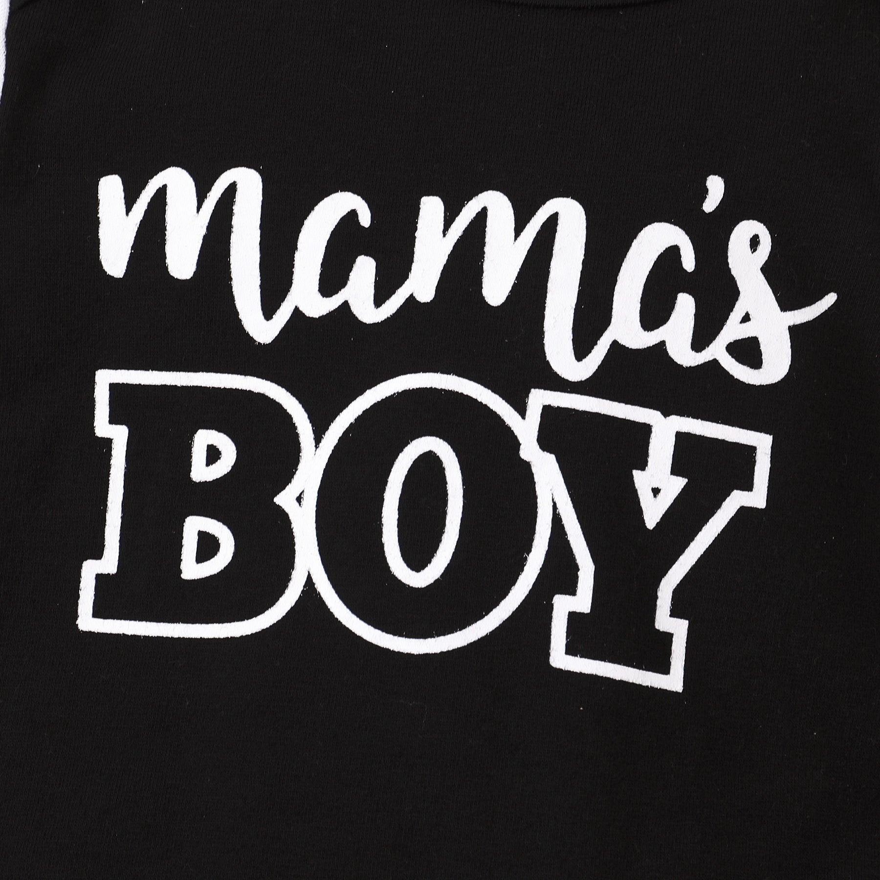Conjunto de bebê estampado com letras camufladas para 3 peças da mamãe menino
