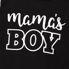 3PCS Mama's Boy Letter Camouflage Printed Baby Set