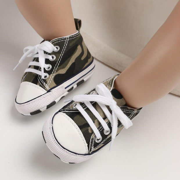 Baby Boy Girl Camouflage Anti-slip Canvas Shoes