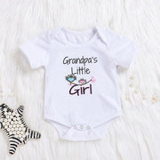 “Grandpa's Little Girl” Birds Printed Baby Girl Romper