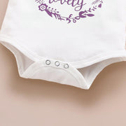 3PCS Isn't She Lovely Polka Dot Printed Baby Set