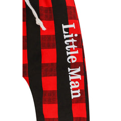 2PCS "Mama's Boy" Letter Printed Hoodie with Plaid Pants Baby Set