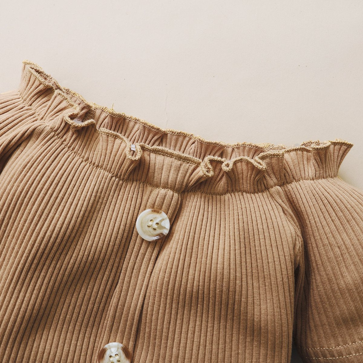 Conjunto de bebê com estampa de leopardo de cor sólida 3 unidades