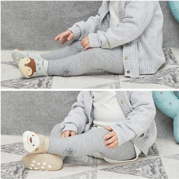 Jolies chaussettes de sol en coton antidérapantes, douces et confortables, pour tout-petits