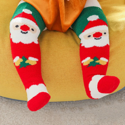 1 Pair Cute Newborn Christmas Printed Baby Socks