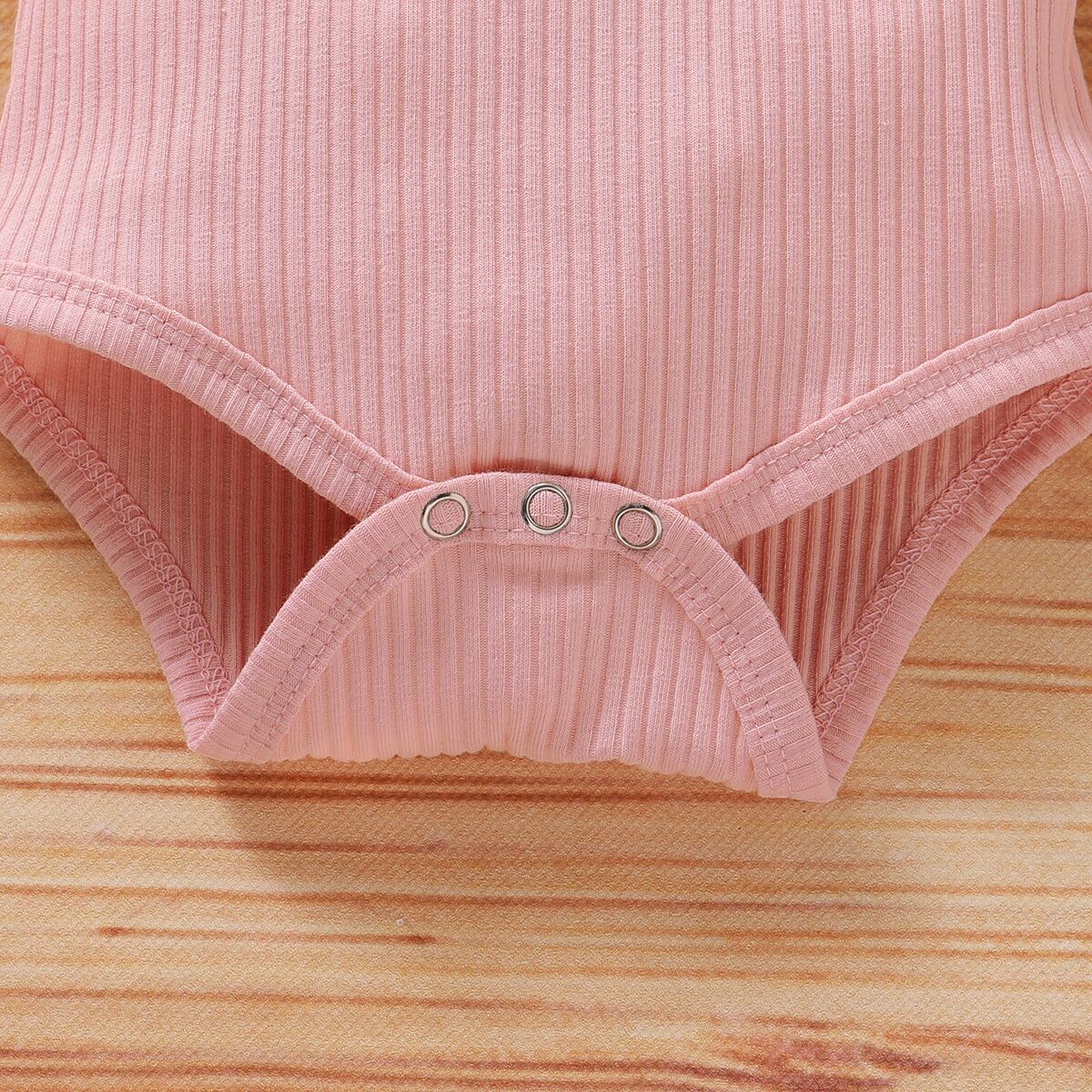 3PCS Cute Striped Belted Baby Set