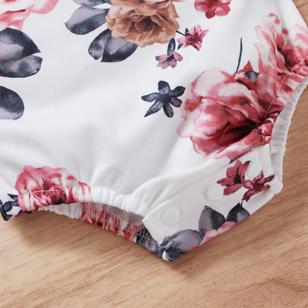 Pretty Floral Printed Baby Romper