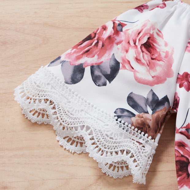 Pretty Floral Printed Baby Romper