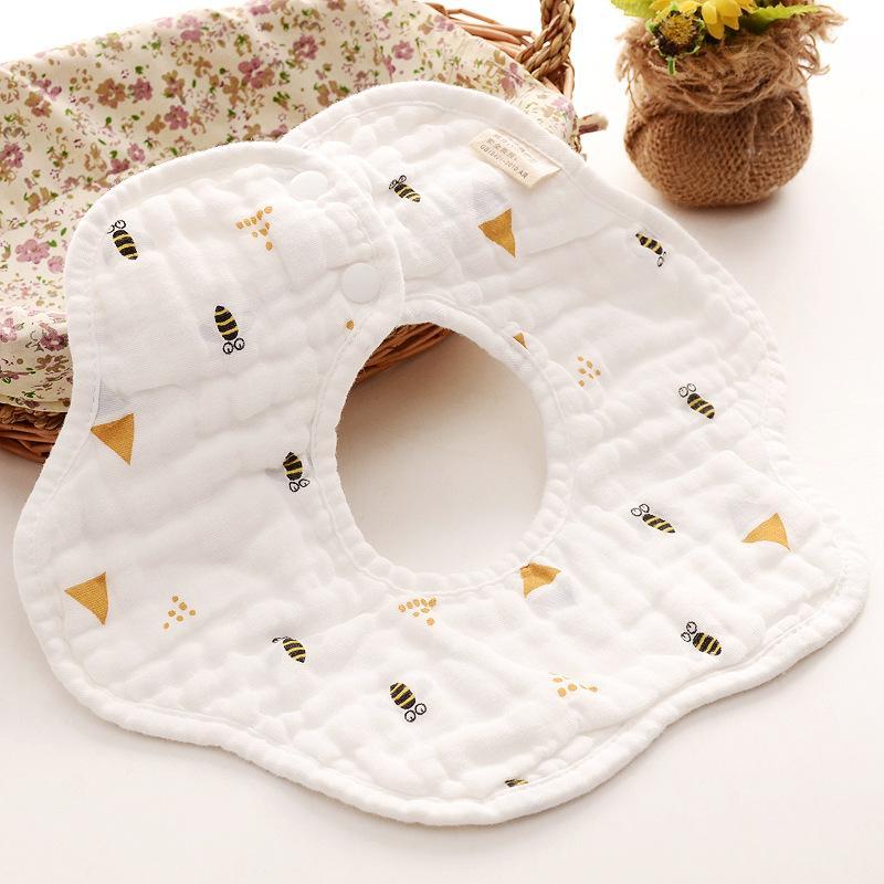 Lot de 6 adorables bavoirs en coton pour bébé