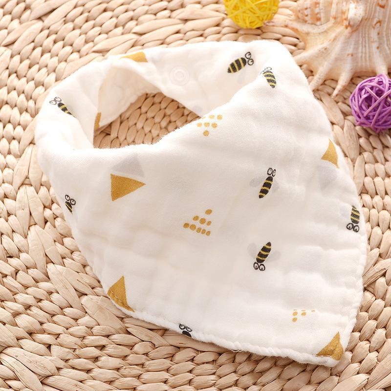 Lot de 6 adorables bavoirs en coton pour bébé