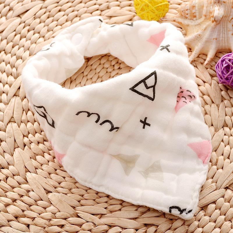 Lot de 6 adorables bavoirs en coton pour bébé