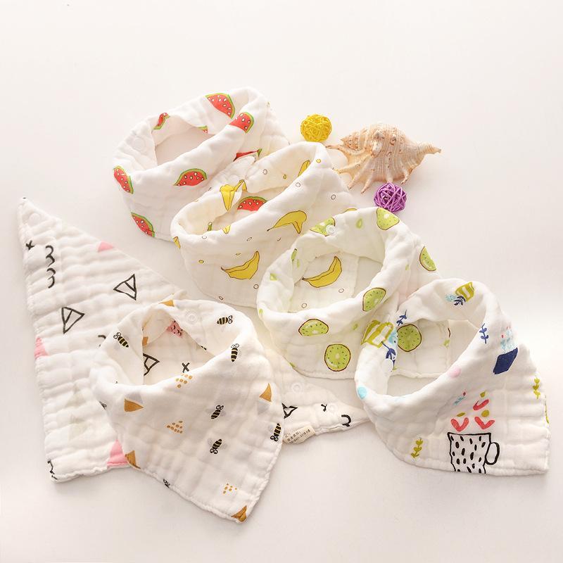 Babadores adoráveis ​​de algodão para bebê, pacote com 6