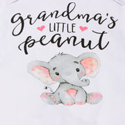 "Grandma‘s Little peanut" Letter Printed Romper