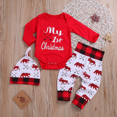 Ensemble bébé imprimé 3 pièces My 1st Christmas Bear