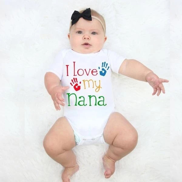 "I Love My Nana" Newborn Boys Girls Romper