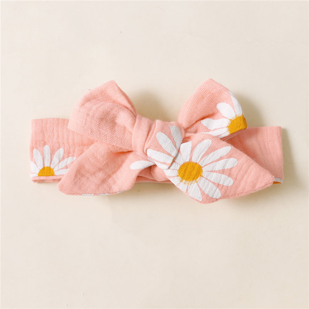 2 PCS lindo macacão estampado de girassol sem mangas para bebê