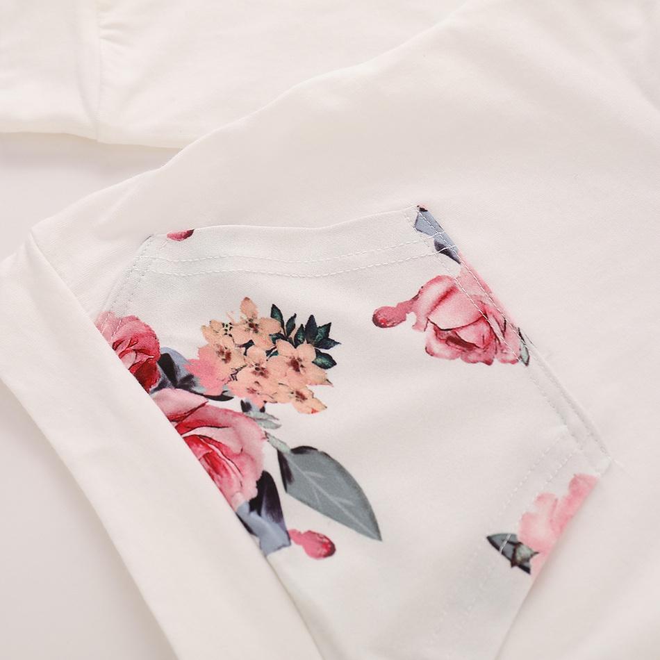 3PCS Pretty Floral Print Hoodie Set