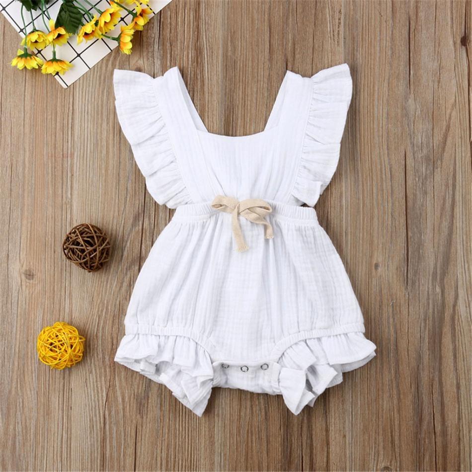 Vintage Baby Girls Ruffle Romper