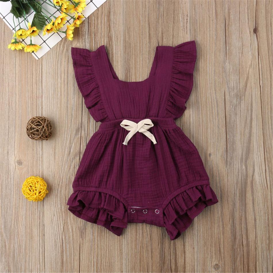 Vintage Baby Girls Ruffle Romper