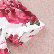Floral Short-sleeve Top and Jeans Set