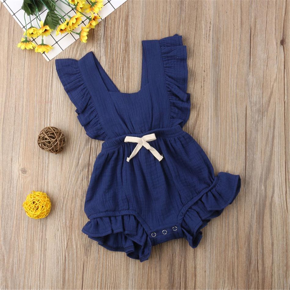 Vintage Baby Girls Ruffle Romper