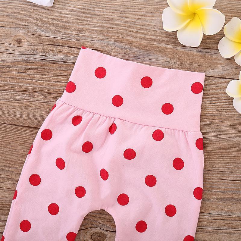 Barboteuse à imprimé girafe et pantalon à pois avec chapeau