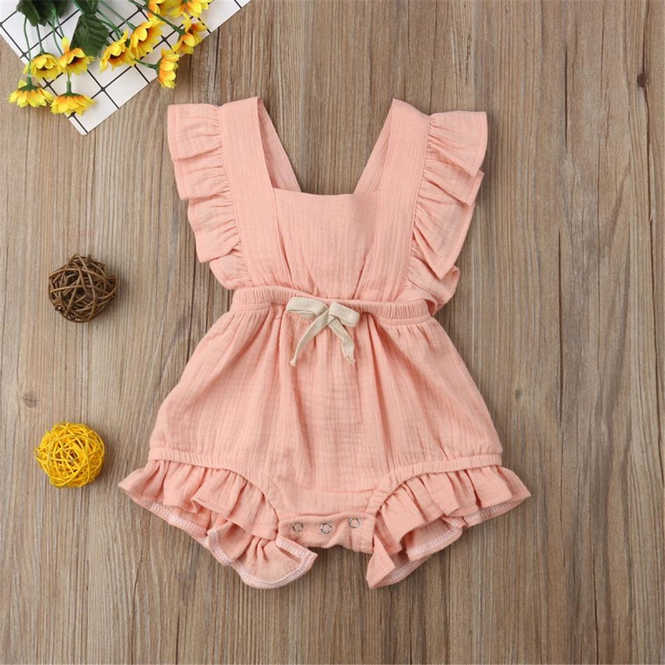 Vintage Baby Girls Ruffle Romper