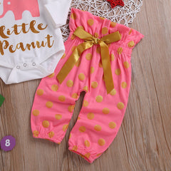Haut, pantalon et bandeau imprimé petit éléphant