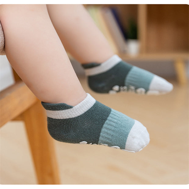 5 Pair Baby Boy Girl Lovely Short Cotton Non-slip Socks